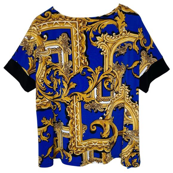 Joseph Ribkoff Jersey Knit Chain Print Top size 6 - Picture 4 of 5